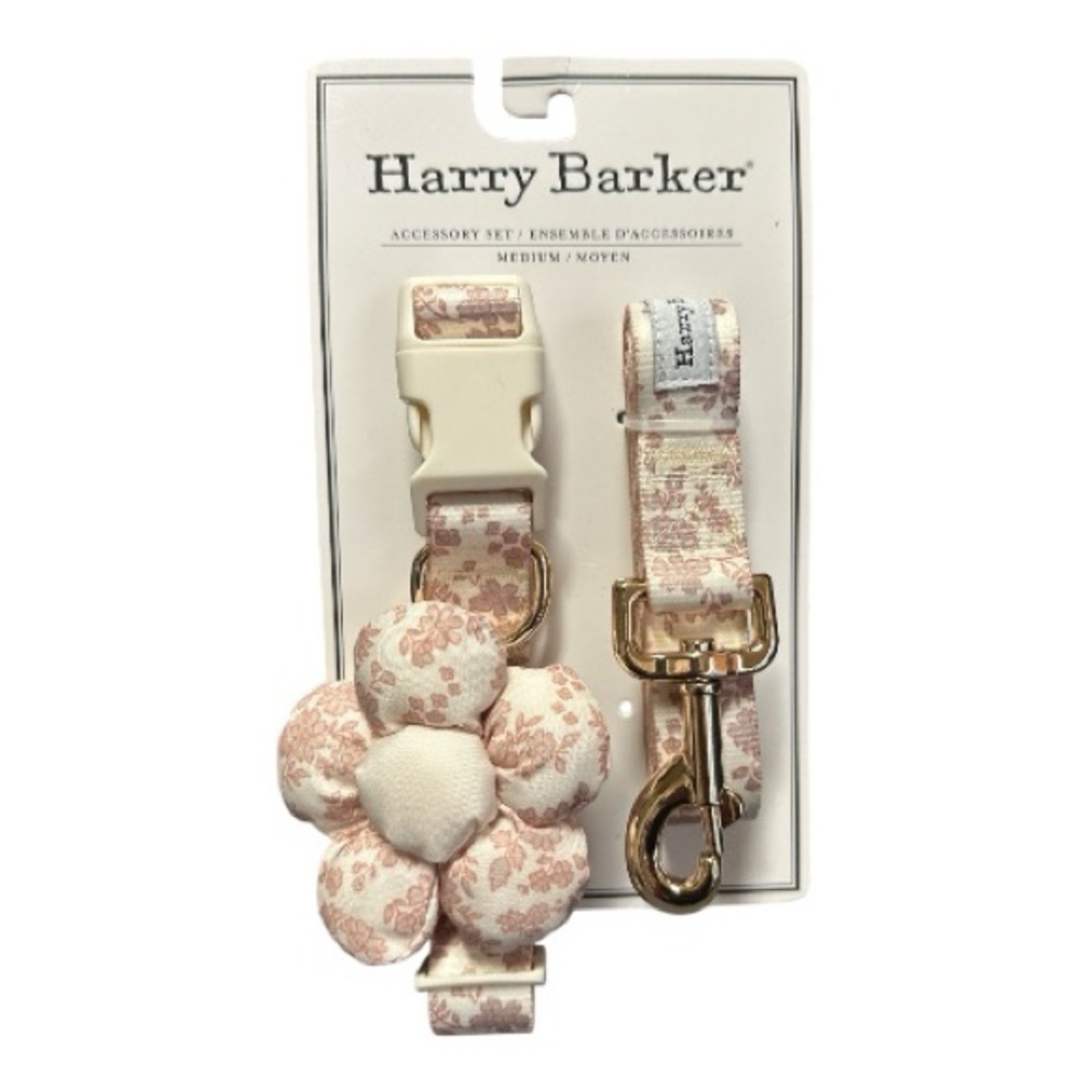 Harry Barker Floral Dog Accessory Set- Collar & Leash